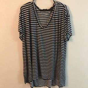 Women’s Ava & Viv 3x striped shirt